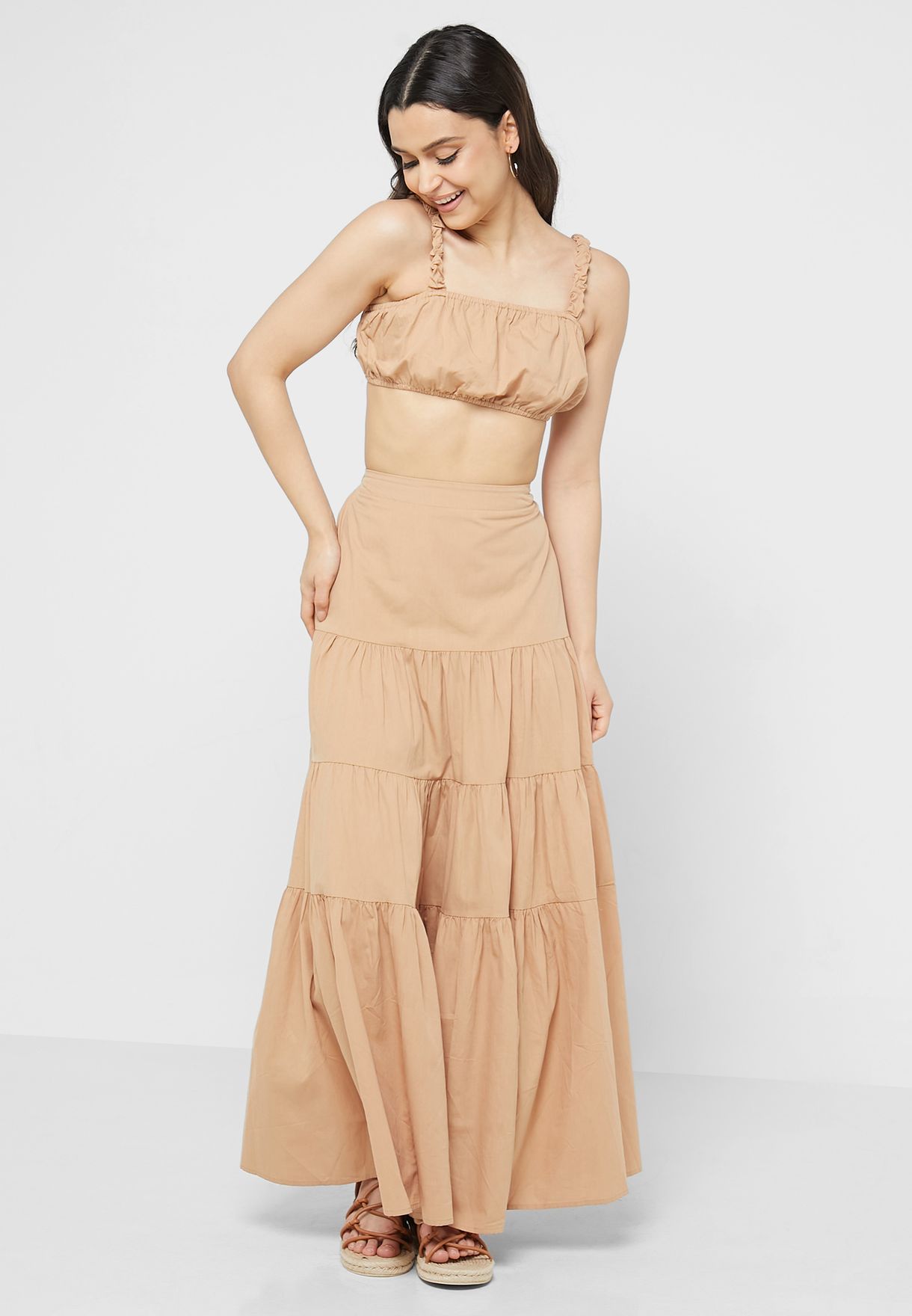 Tiered Skirt And Top Set
