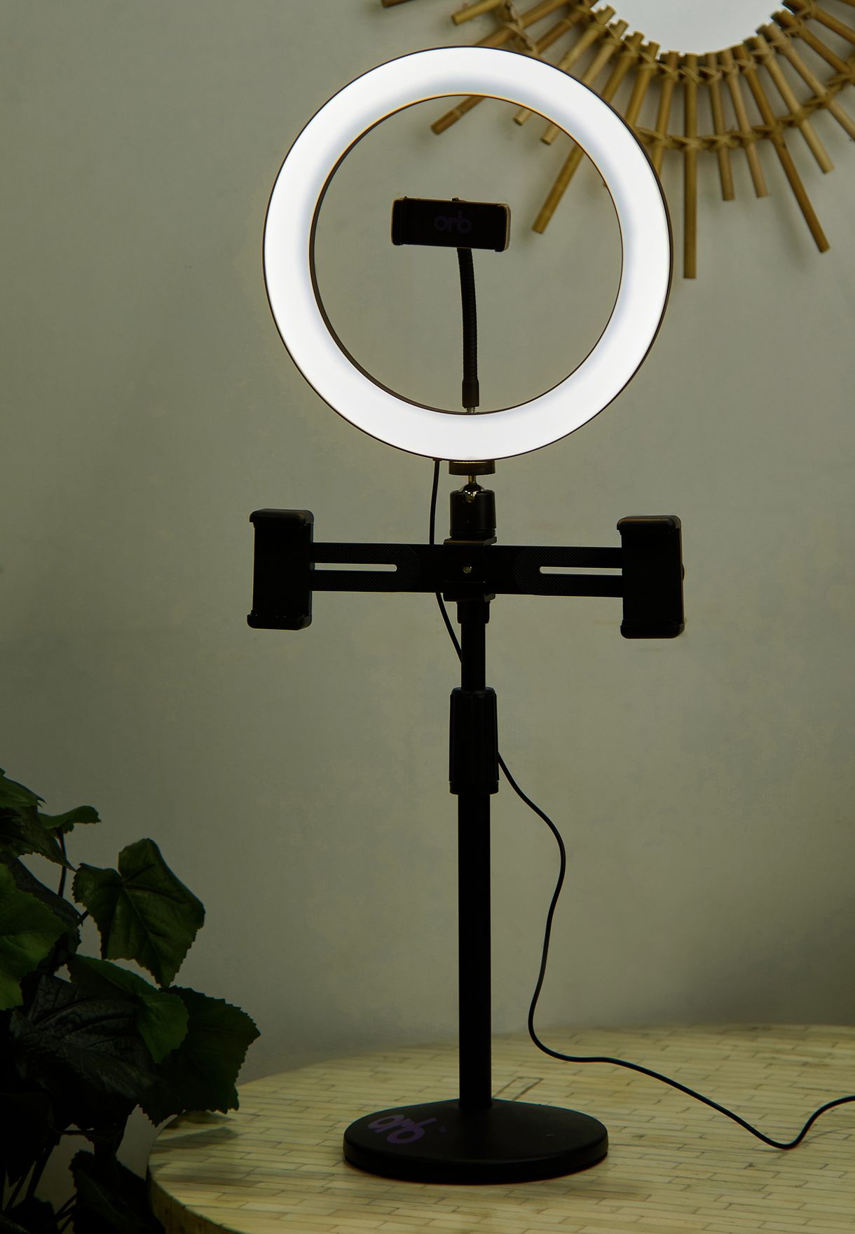 10 Inch Ring Light + Stand With Double Phone Holder