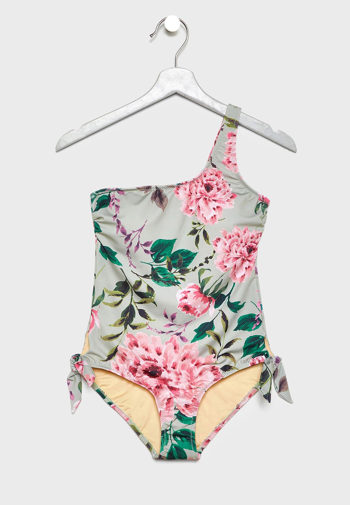 Buy Trendyol Prints Side Tie Printed Swimsuit For Women In Mena Worldwide Tbess19ch0005 A Ok Renkli