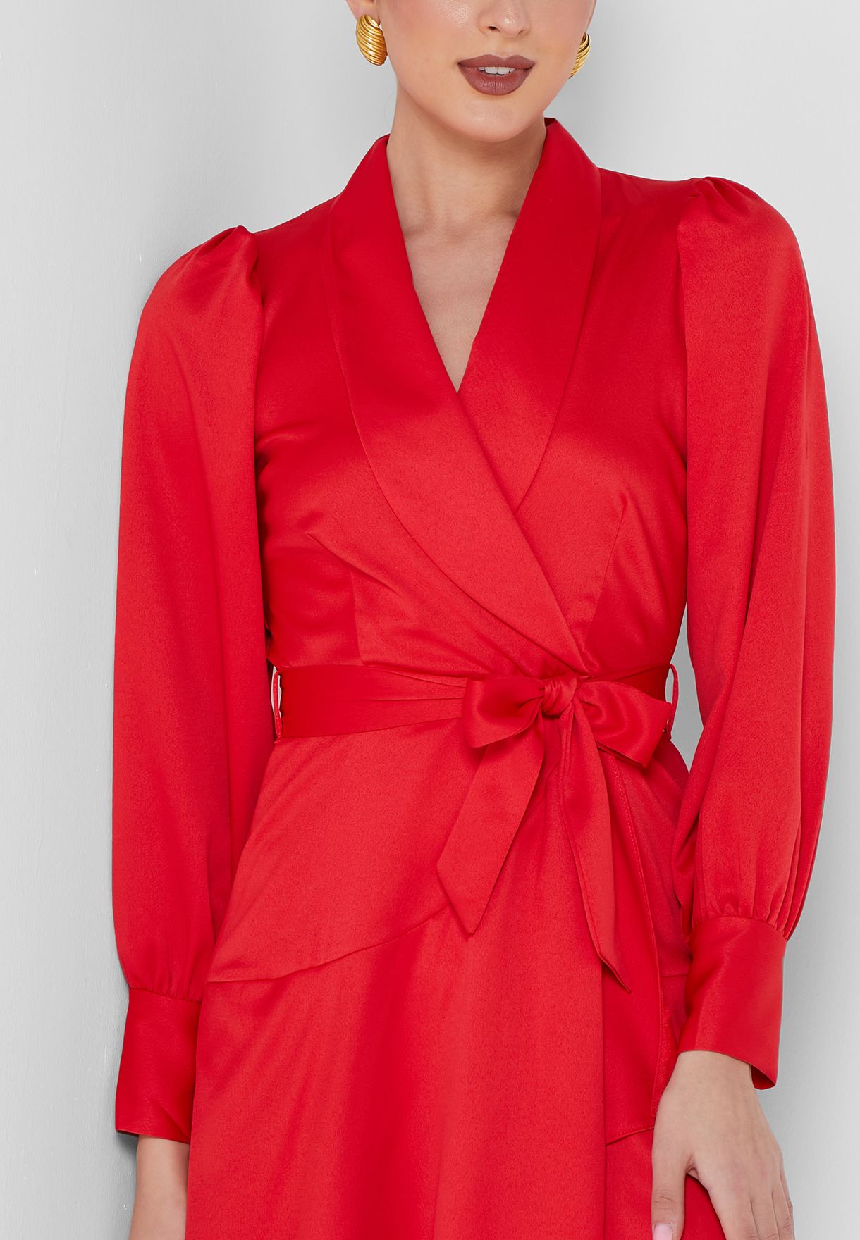 Tie Waist Wrap Dress