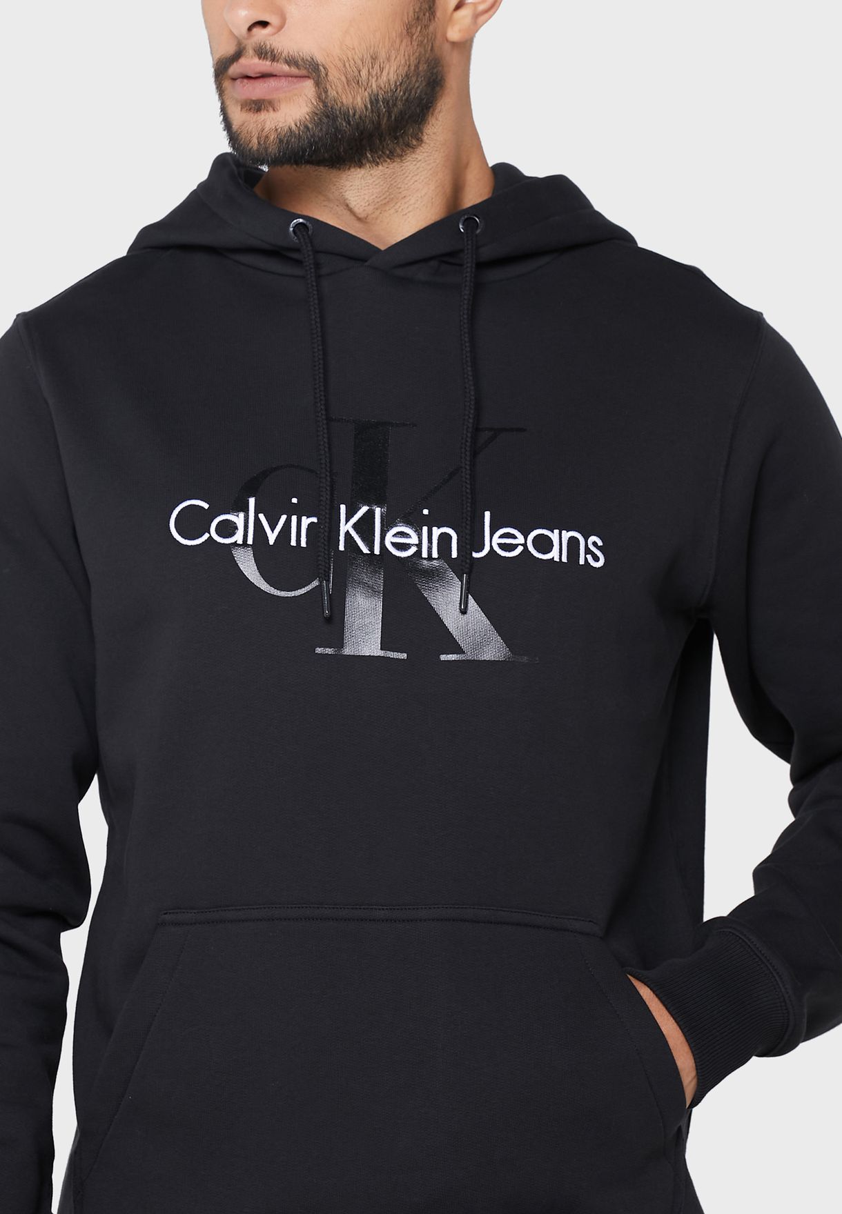 Buy Calvin Klein Jeans black Logo Hoodie for Men in Muscat, Salalah