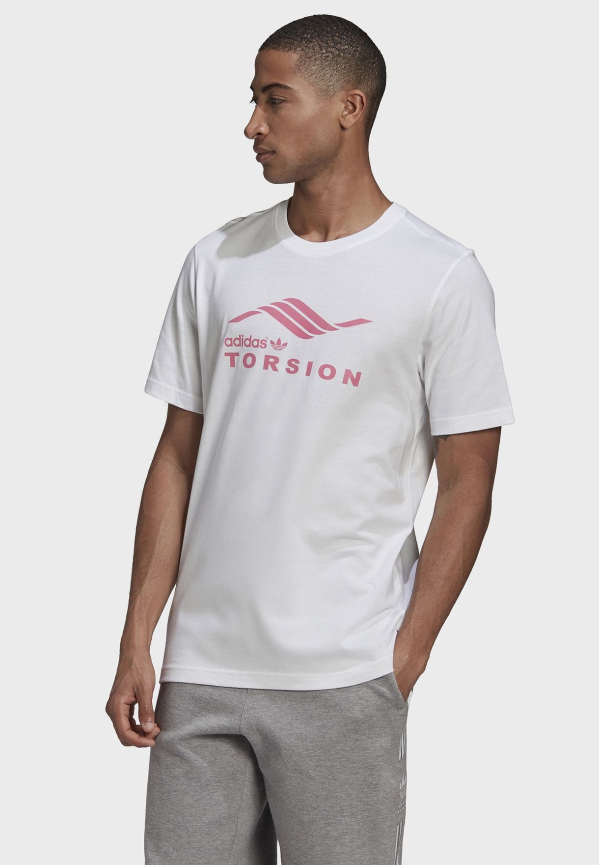 adidas Originals white Torsion T-Shirt 
