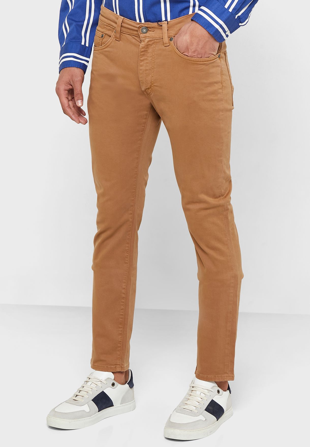 Mid Wash Slim Fit Jeans