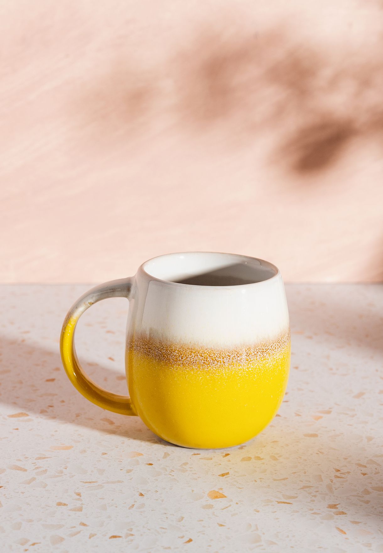 Dip Glazed Ombre Yellow Mug