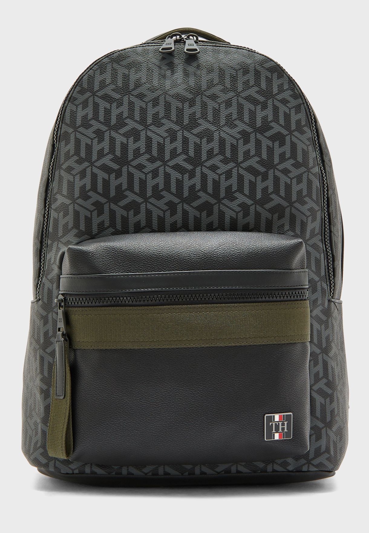 Tommy Hilfiger black Monogram Backpack 