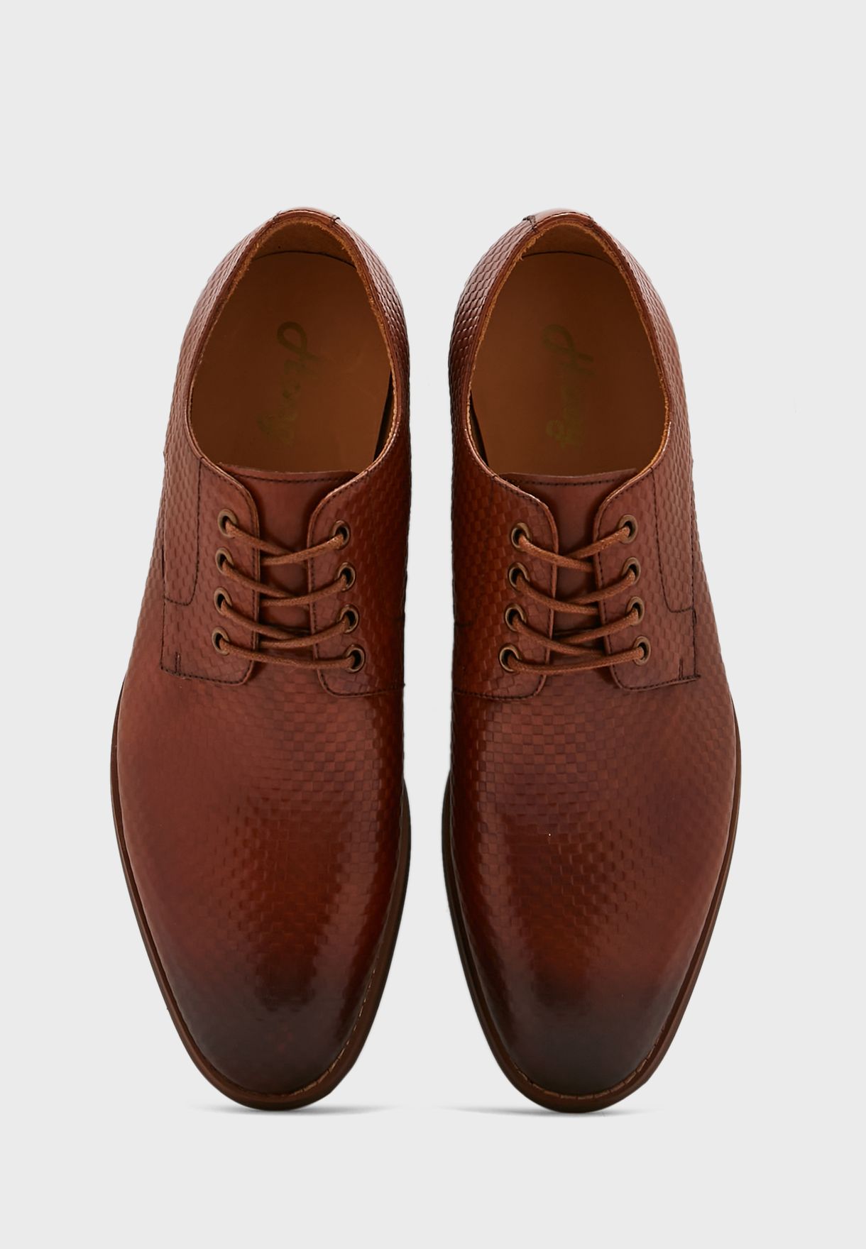 حذاء جلد اصلي باربطة
