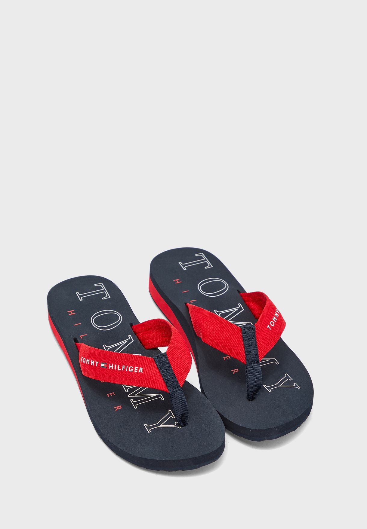 tommy hilfiger wedge flip flops womens