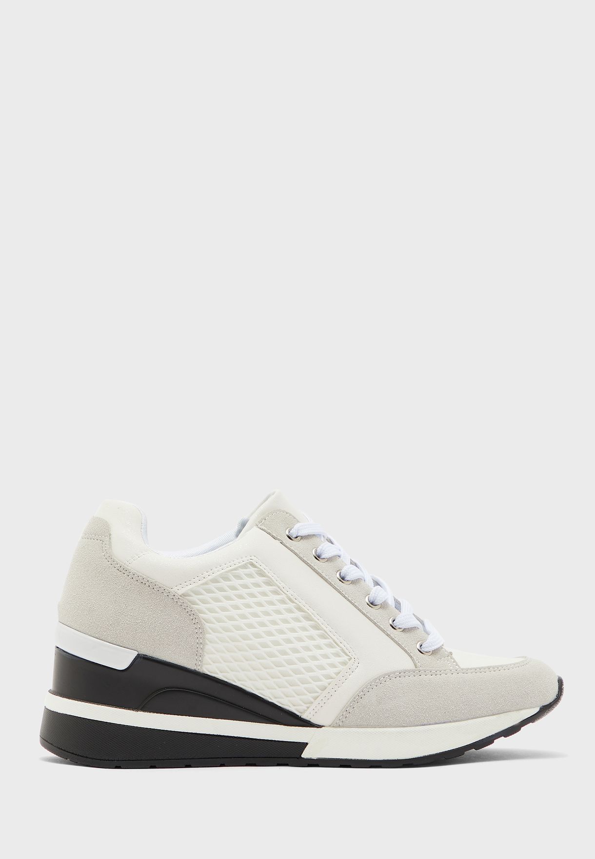 white wedge sneakers for women