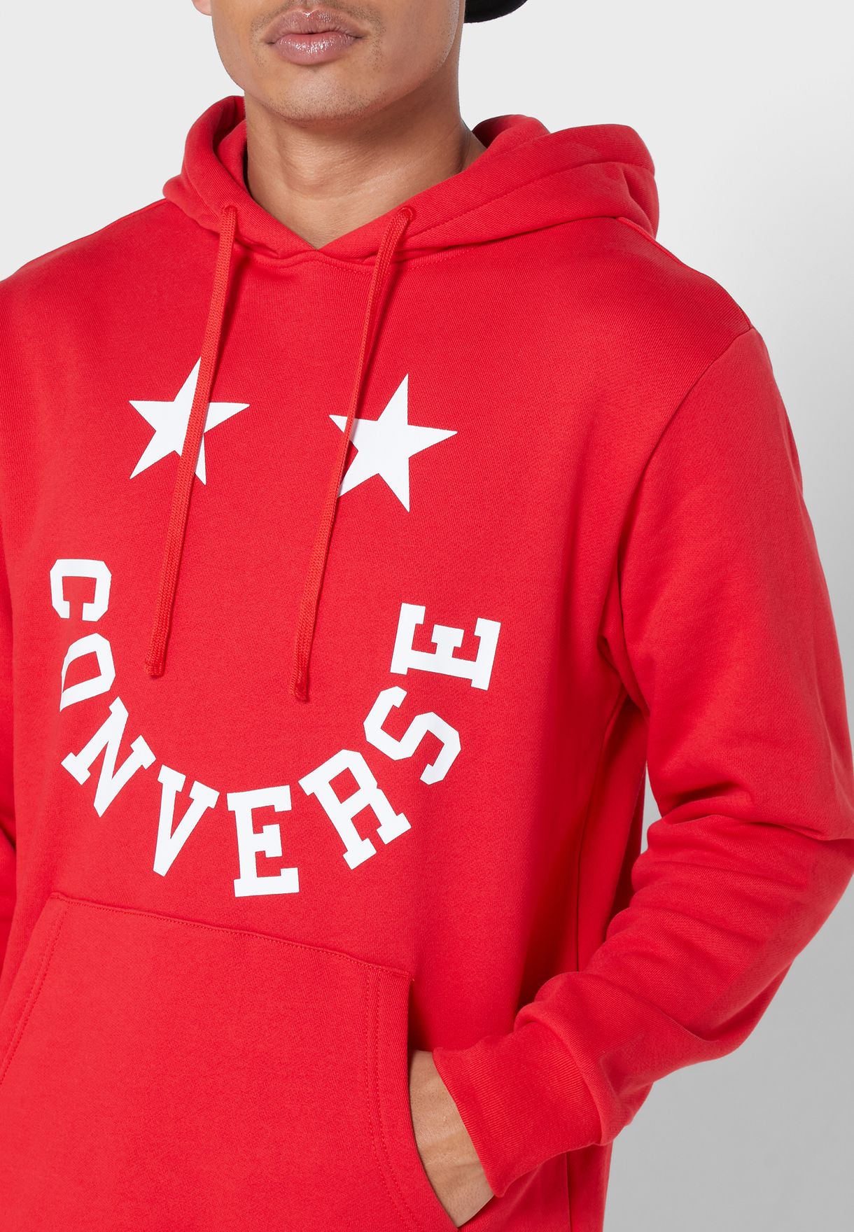 Buy Converse red Graphic Hoodie for Men 