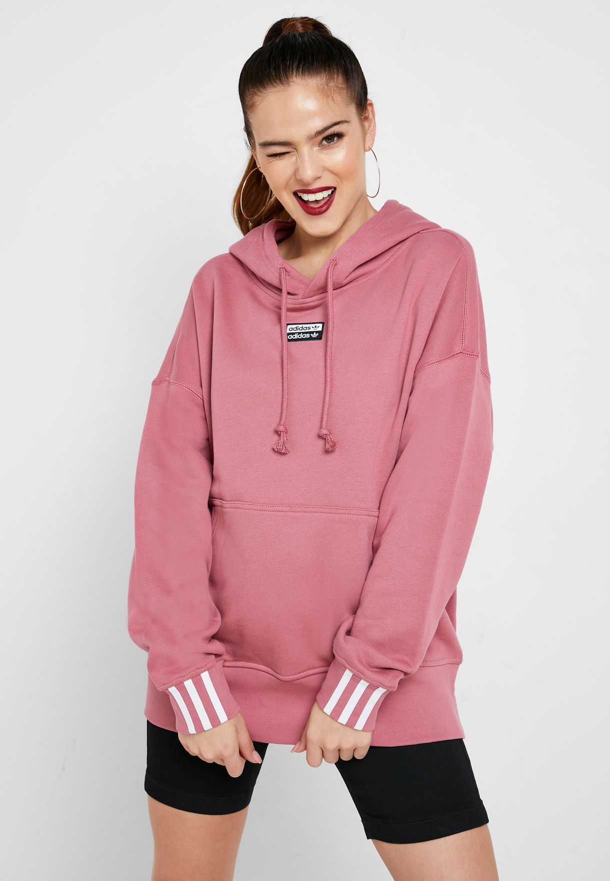 Buy adidas Originals pink Vocal Hoodie 