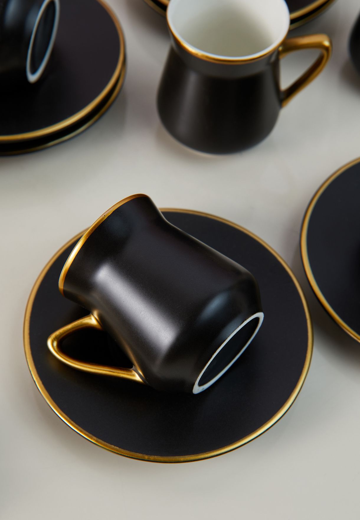 Set Of 6 Ceramic Tea Cups