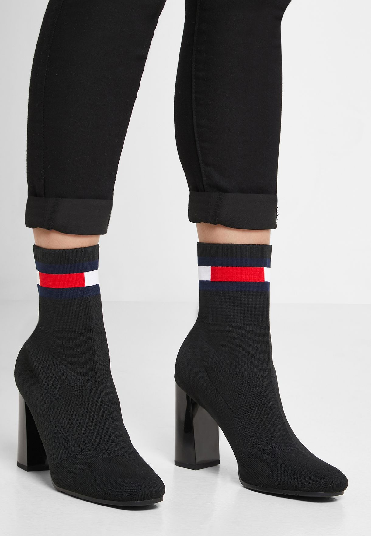 tommy jeans sock boot