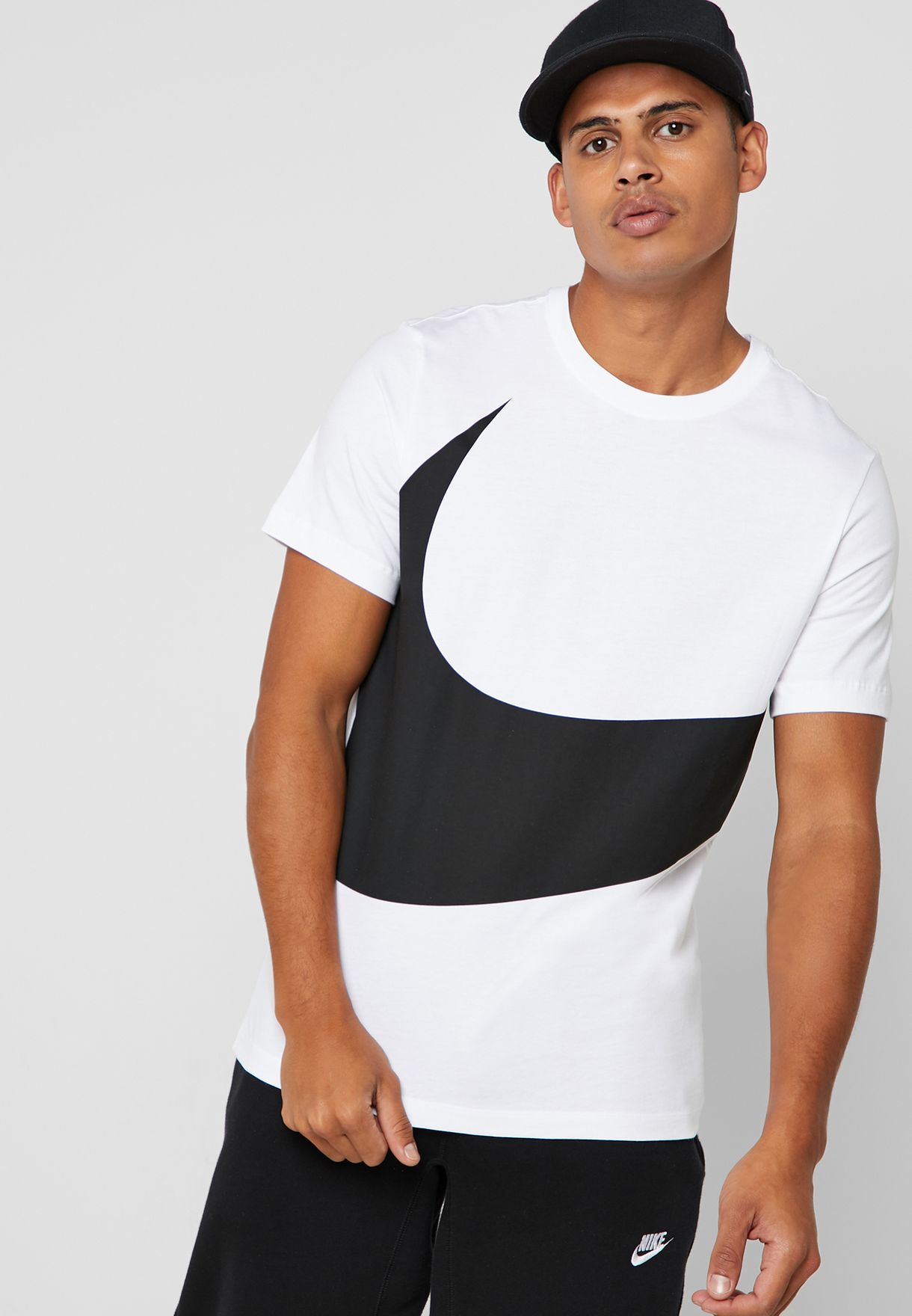 Buy Nike white NSW Swoosh T-Shirt for 