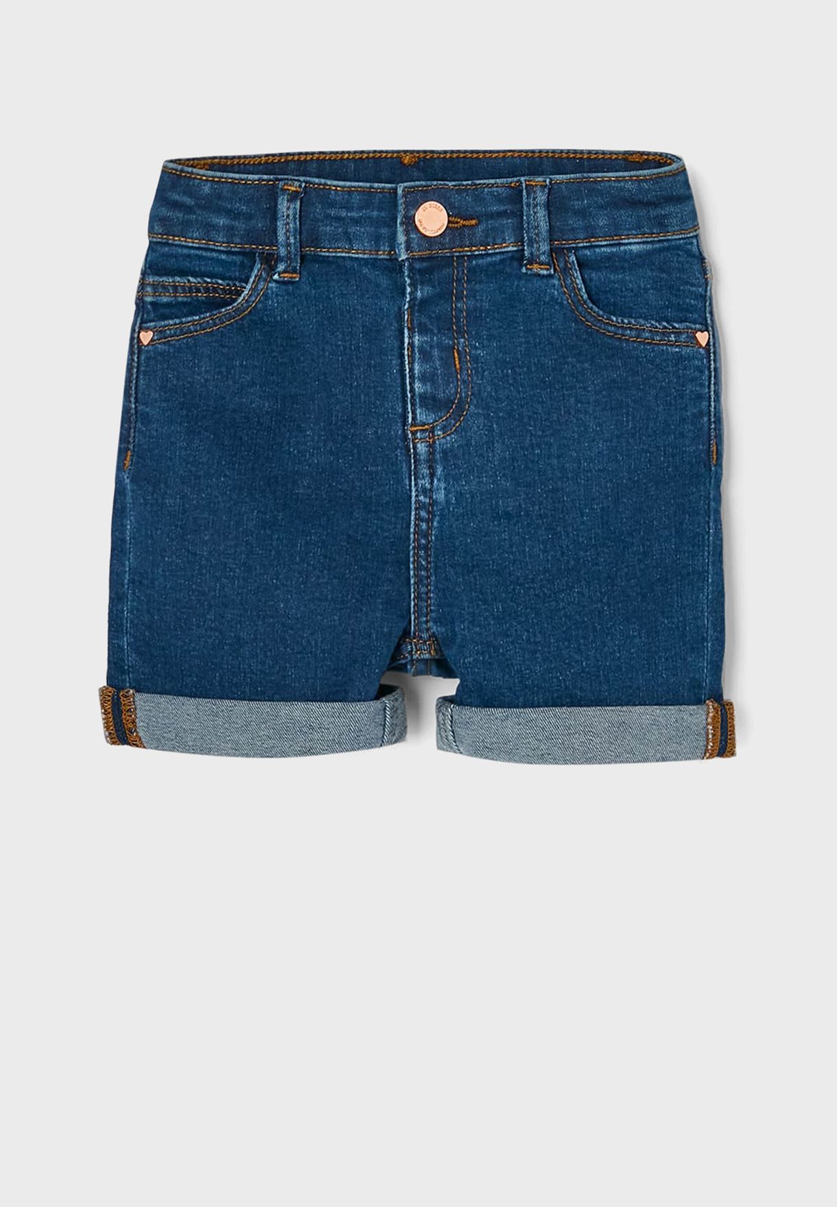 Infant Dark Wash Denim Shorts