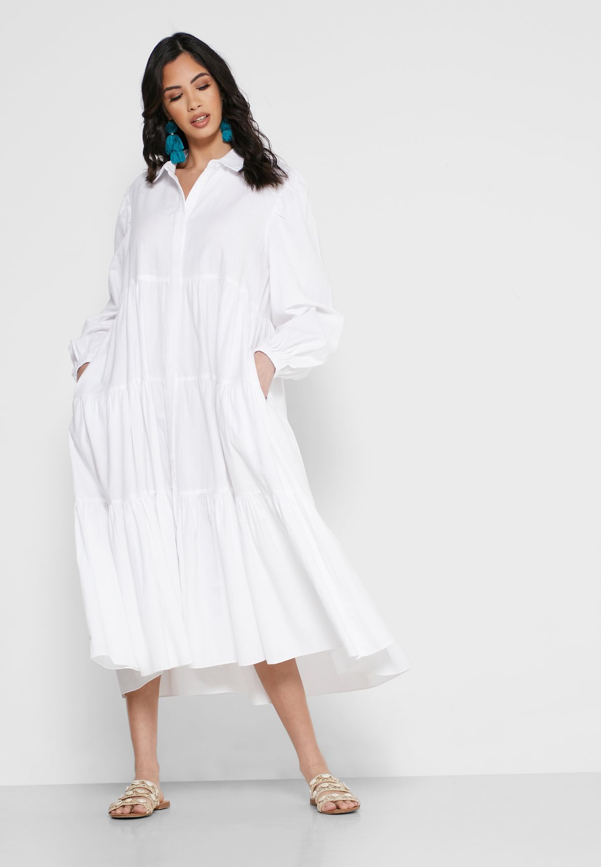 free people white shirt dress