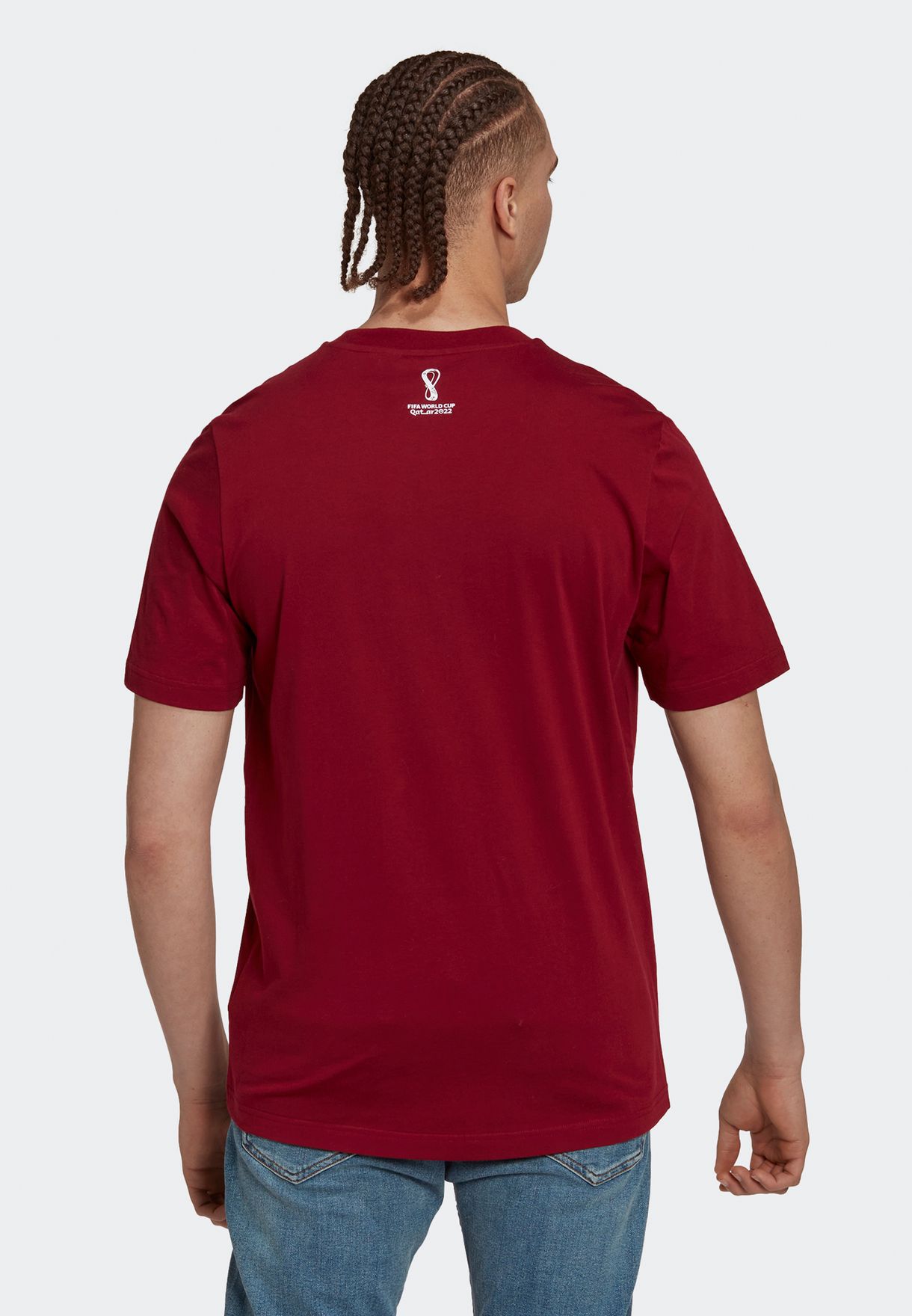 Buy adidas red Qatar T-Shirt for Kids in Manama, Riffa