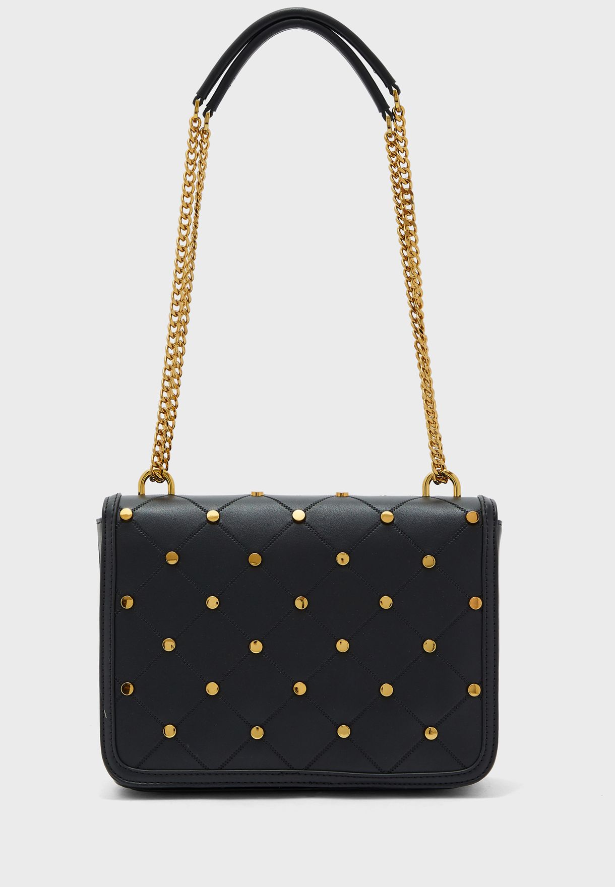 moschino black studded bag