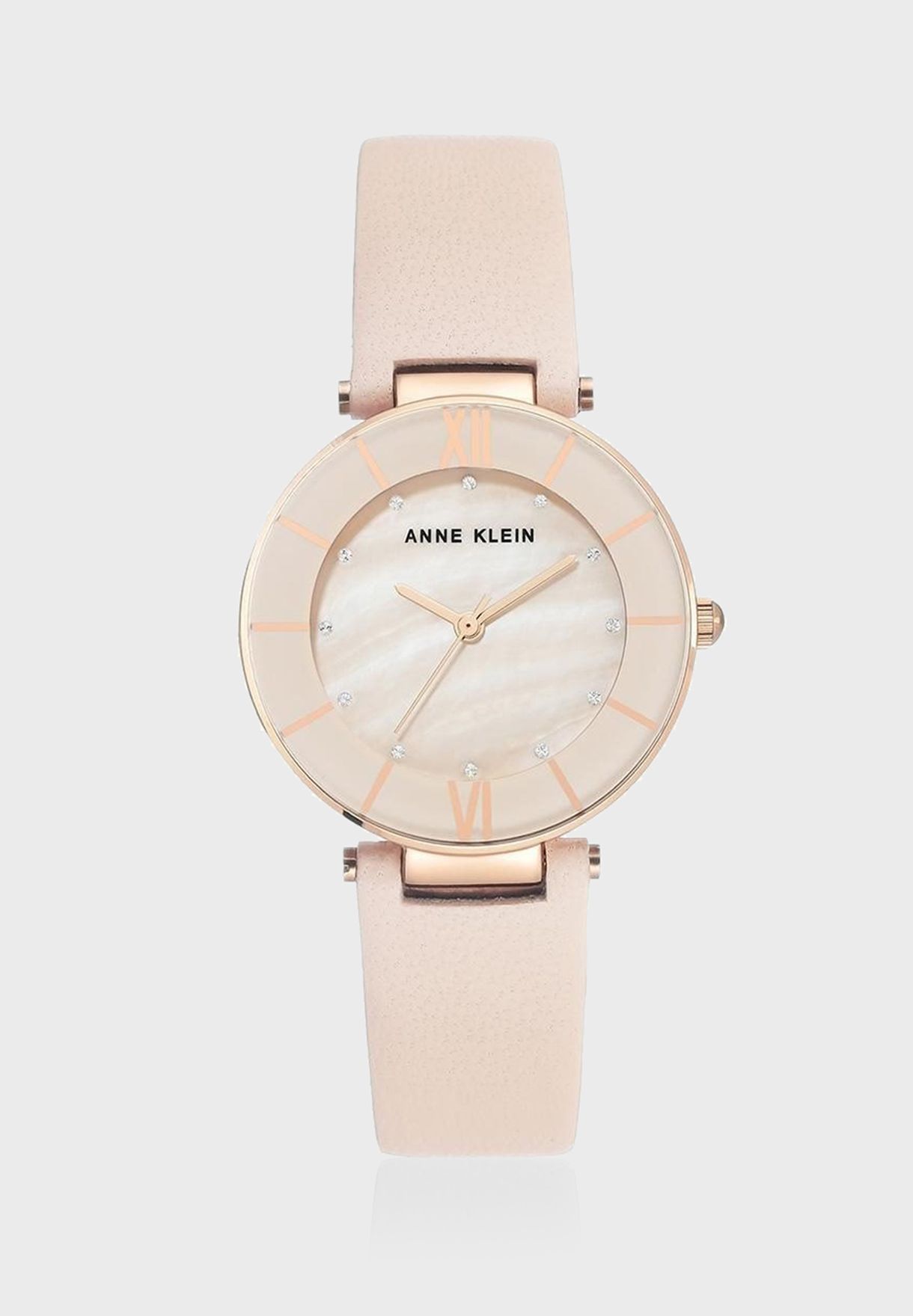 Buy Anne Klein beige Leather Strap Analog Watch for Women in Kuwait city,  other cities