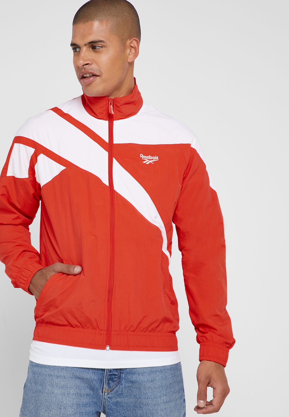 Reebok red Archive Vector Track Jacket 