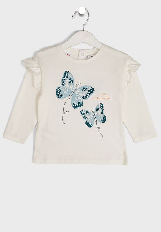 Infant Embroidered Butterfly T-Shirt