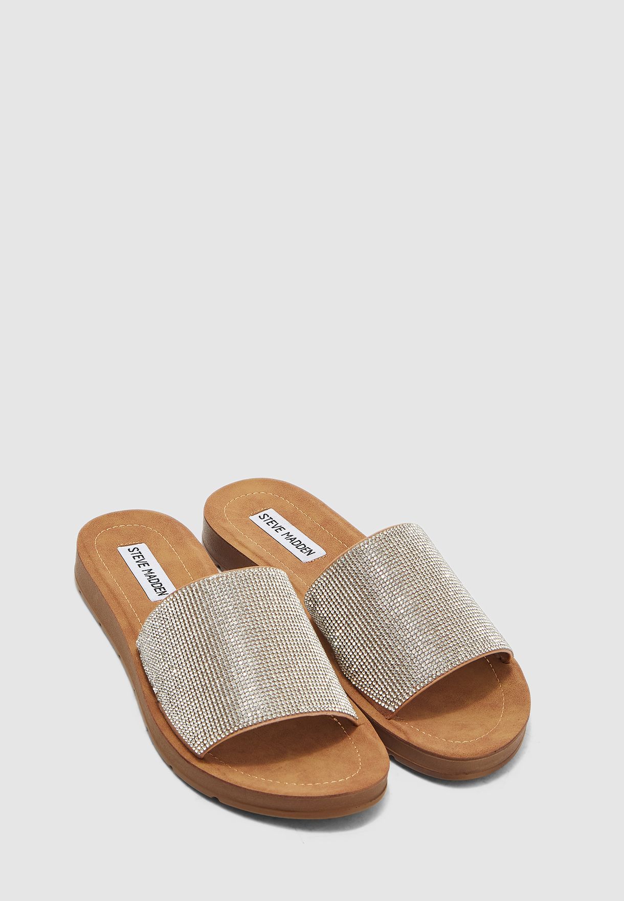 steve madden gold slides