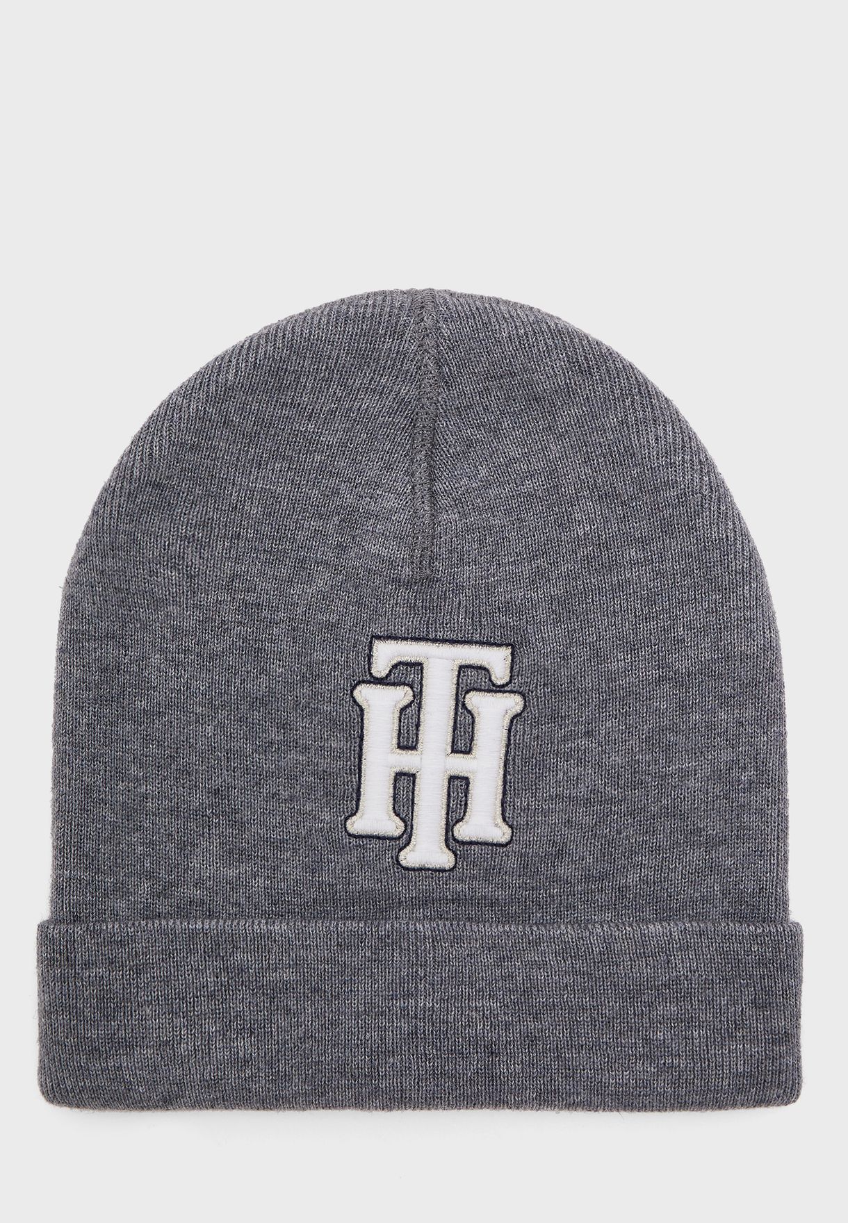 grey tommy hilfiger beanie