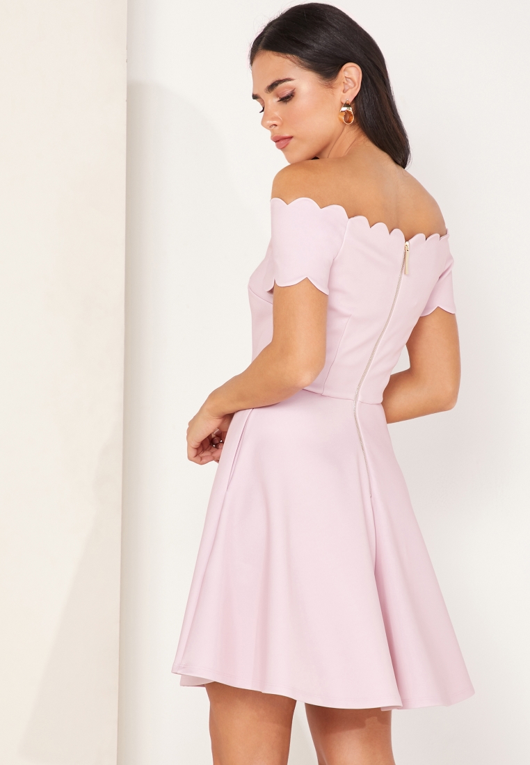 Ted baker bardot on sale scallop skater dress