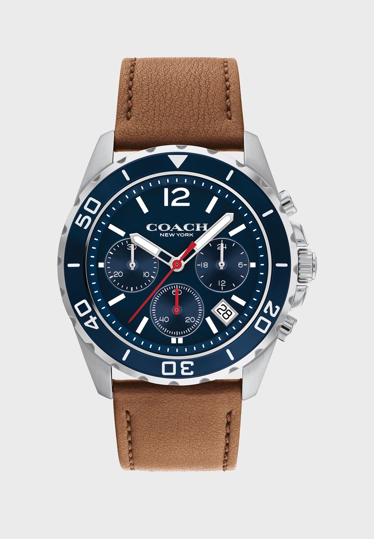 Leather Strap Chronograph Watch