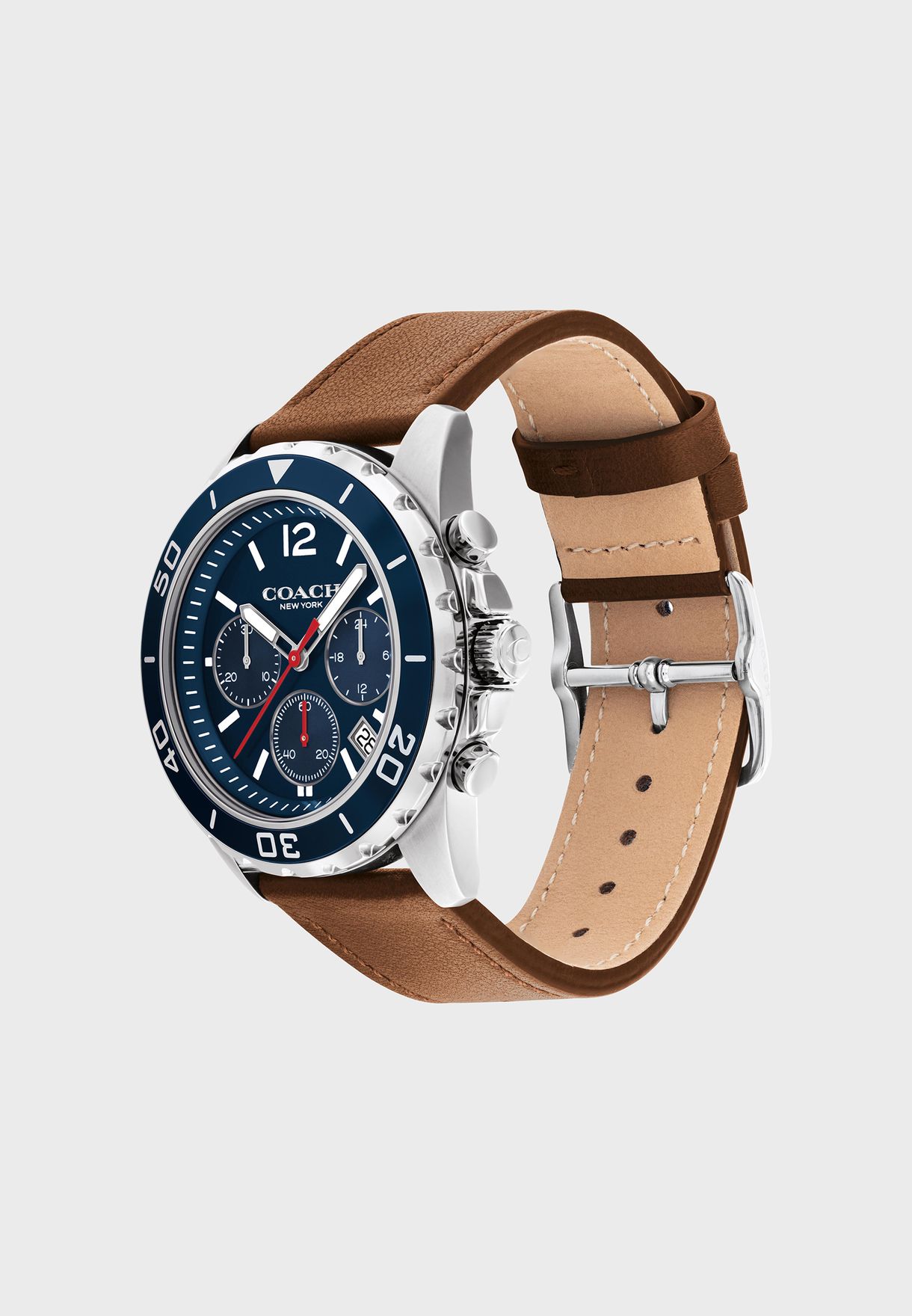 Leather Strap Chronograph Watch