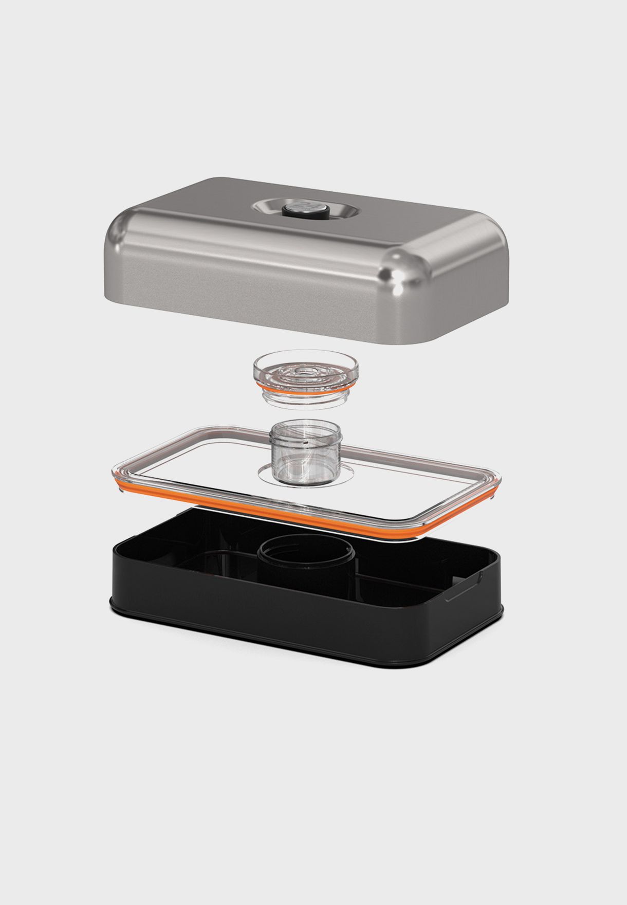 Brushed Steel Lunchbox