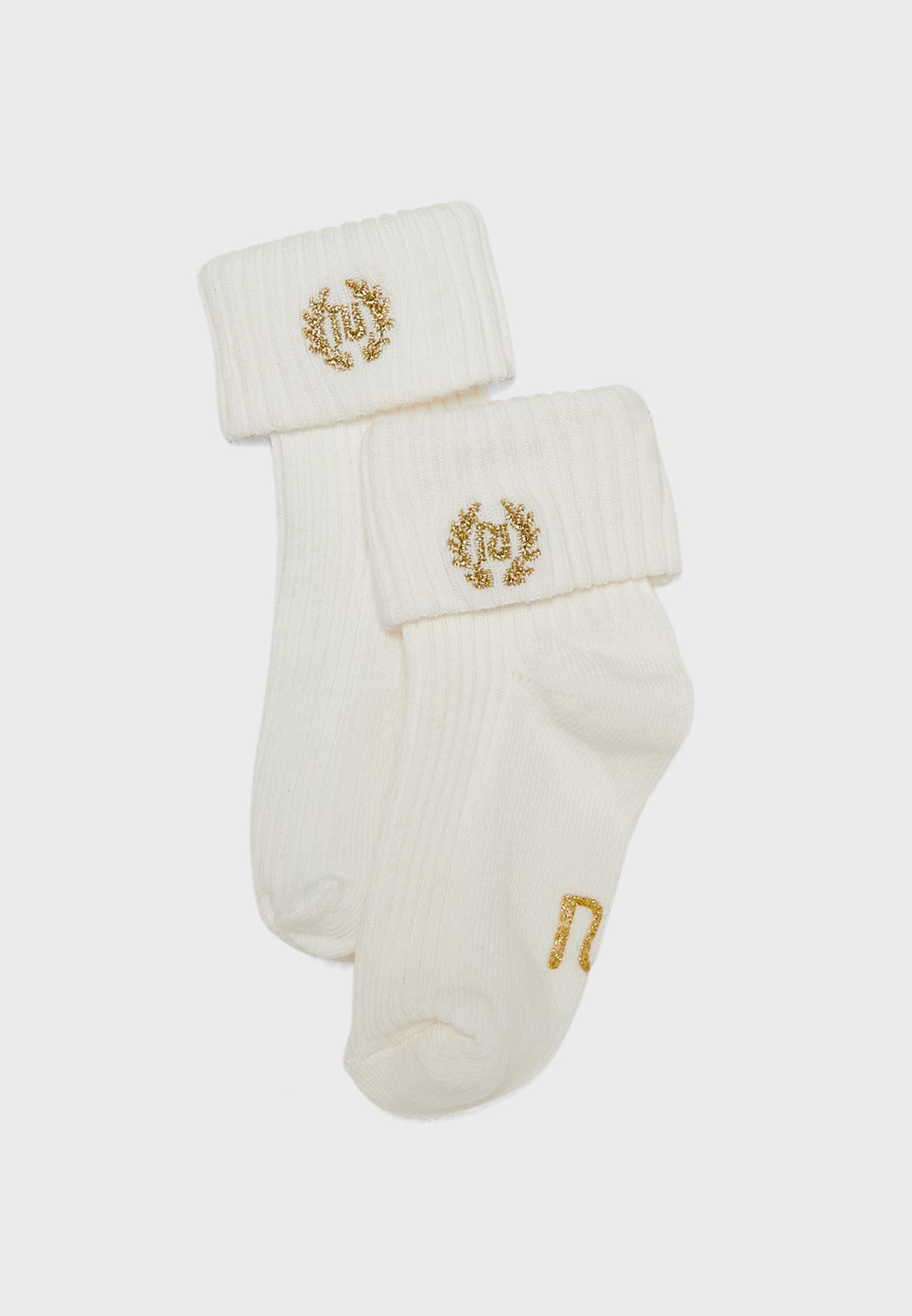 gold infant socks