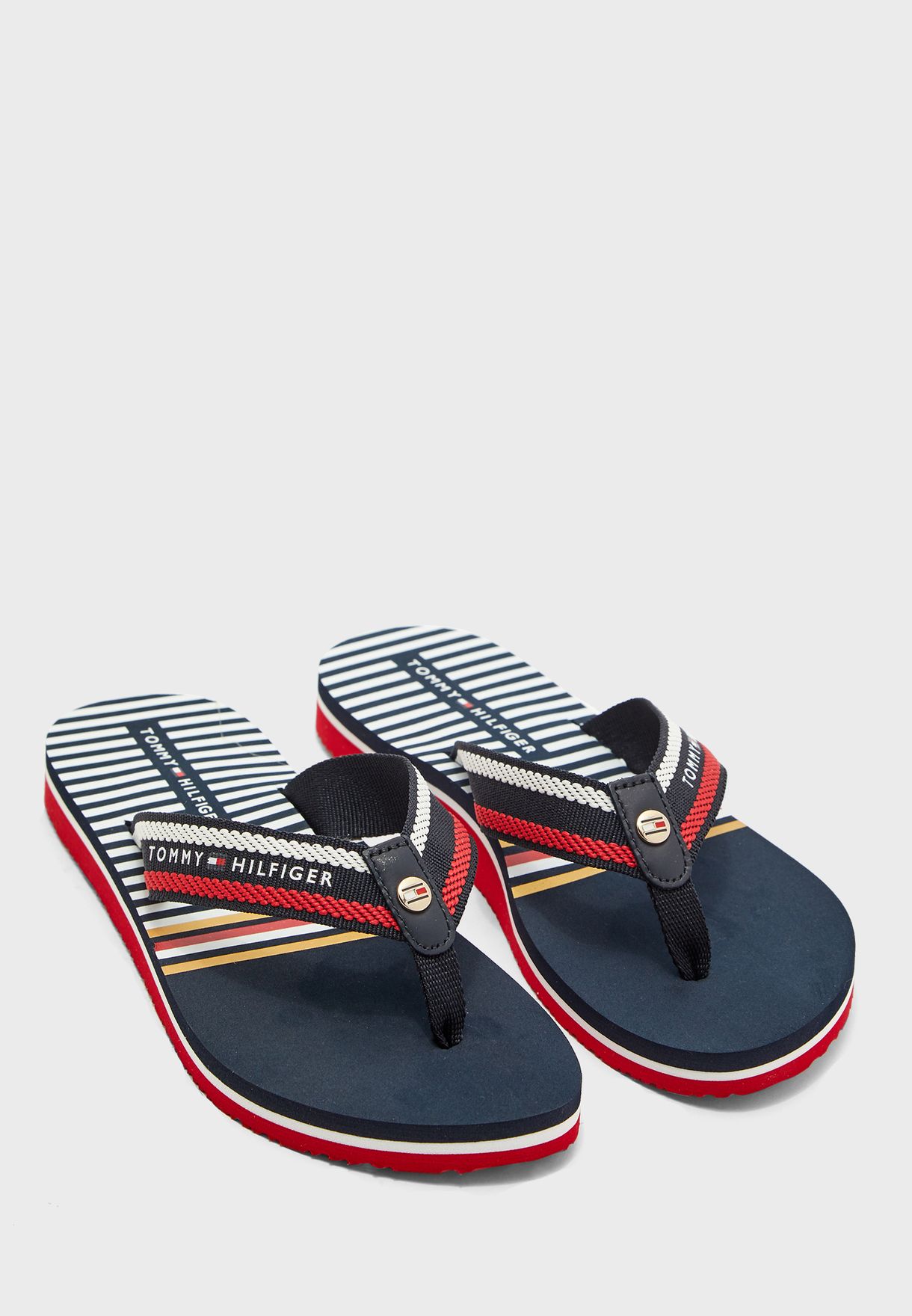 Buy Tommy Hilfiger multicolor Stripy Flat Beach Thong - 0KP for Women ...