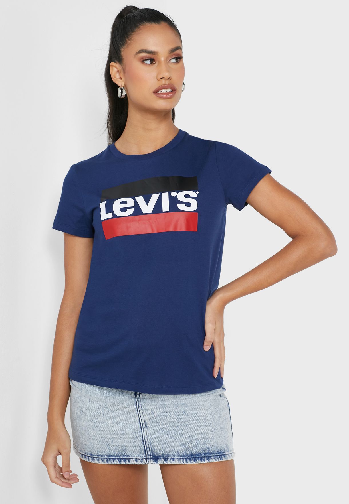 Buy Levis blue Logo T-Shirt for Women in Dubai, Abu Dhabi