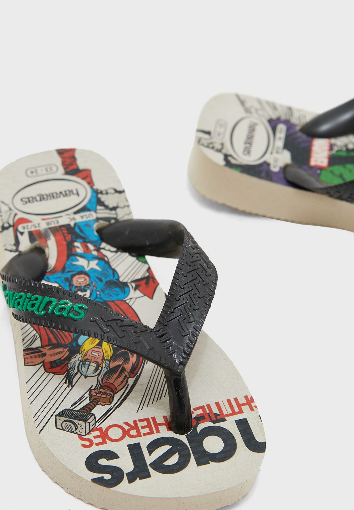 Kids Marvel Logomania Flip Flops