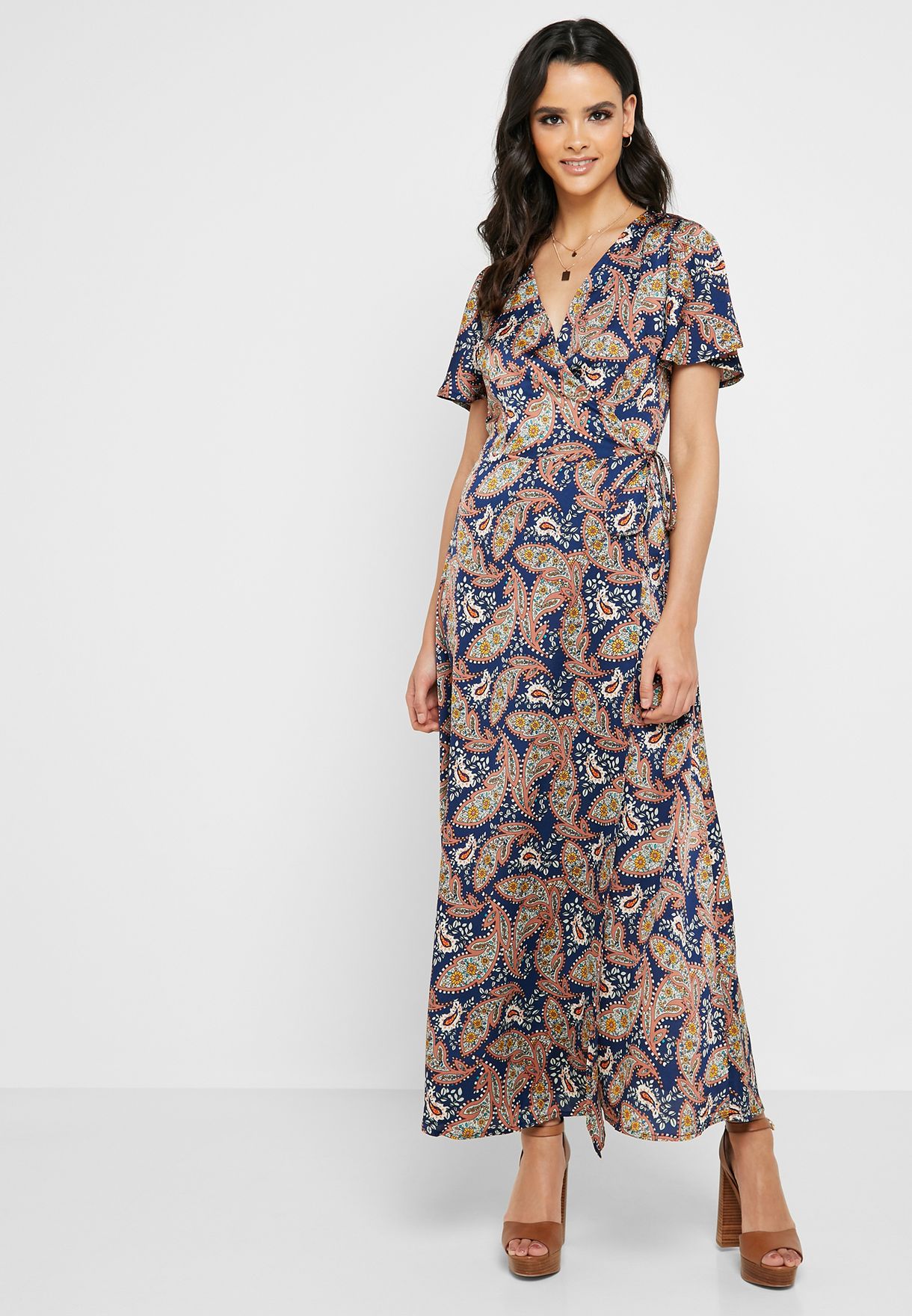 Buy Vero Moda prints Paisley Print Wrap Dress for Women in MENA, Worldwide