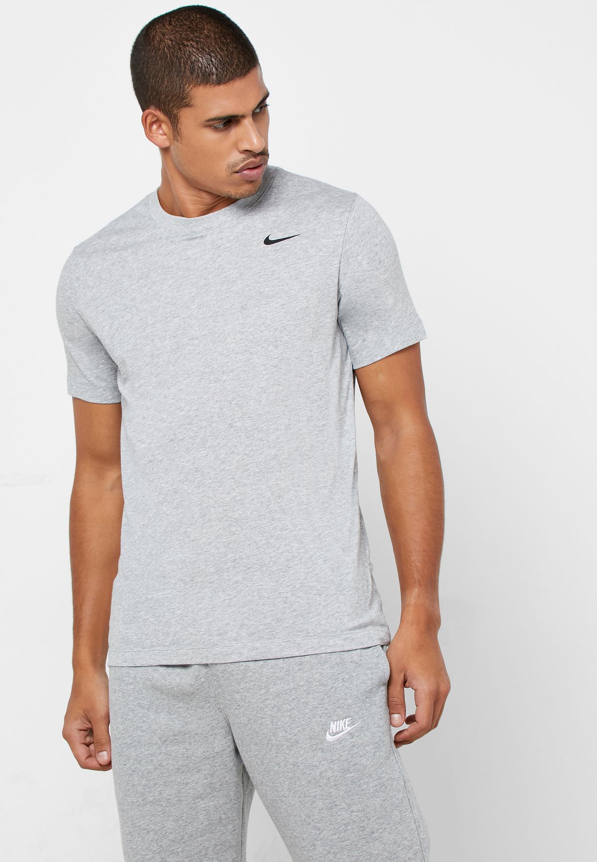 Buy Nike grey Dri-FIT Solid T-Shirt for 
