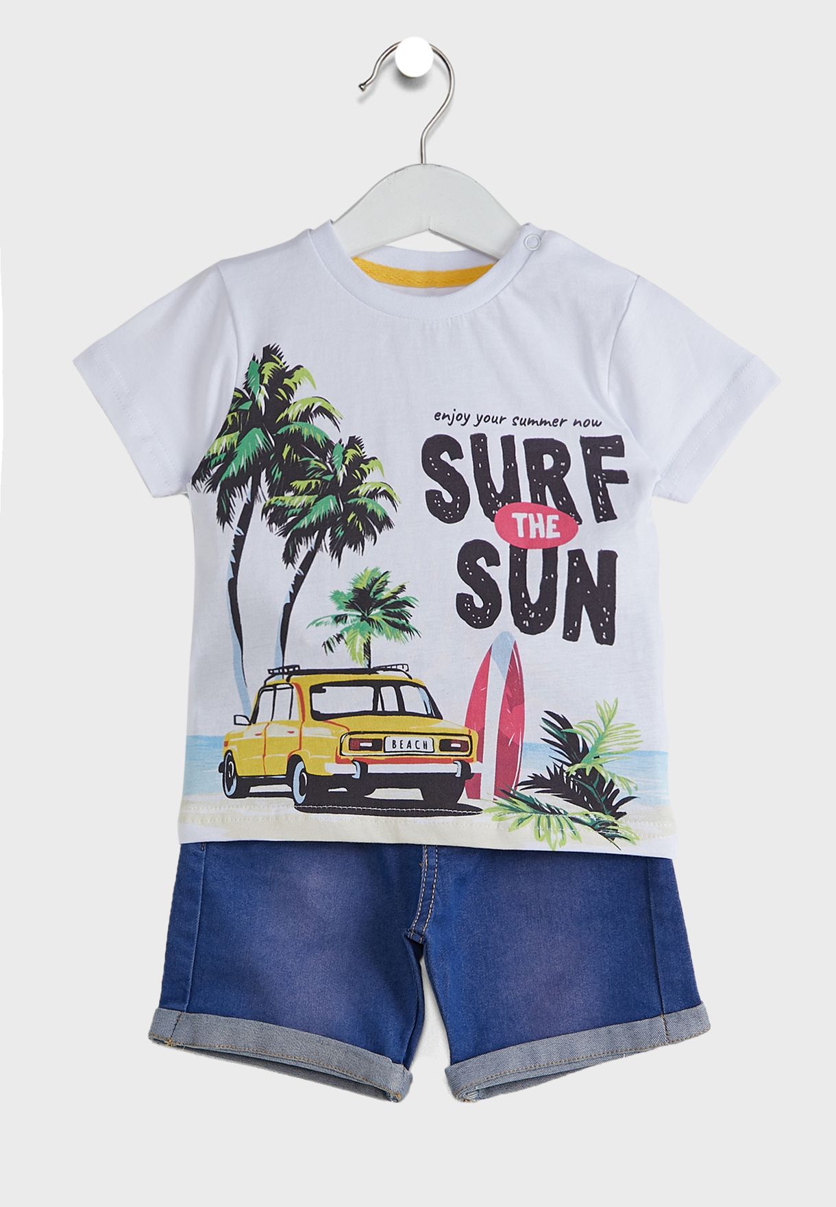 Infant Printed T-Shirt + Shorts Set
