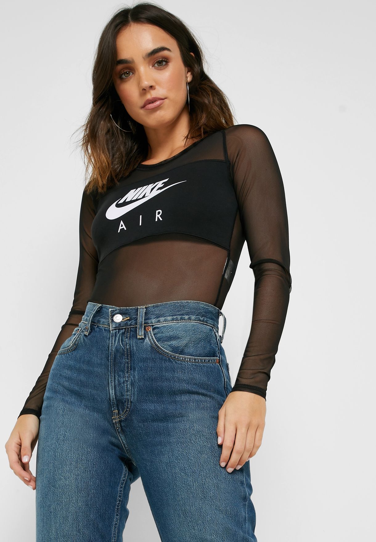 Buy Nike black Air Mesh Bodysuit for 