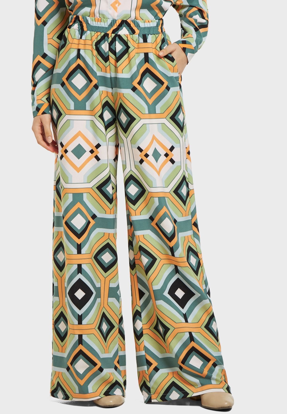 Printed Flared Pants
