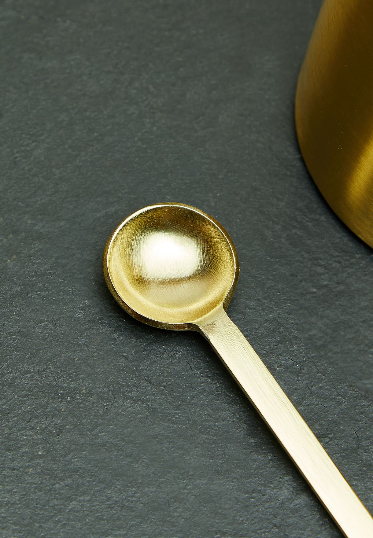 Brass Sugar Pot With Spoon