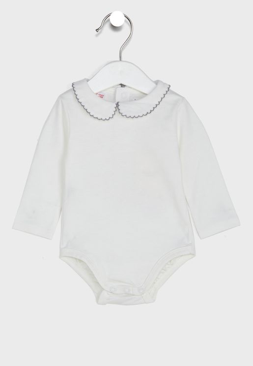 Infant Embroidered Collar Bodysuit