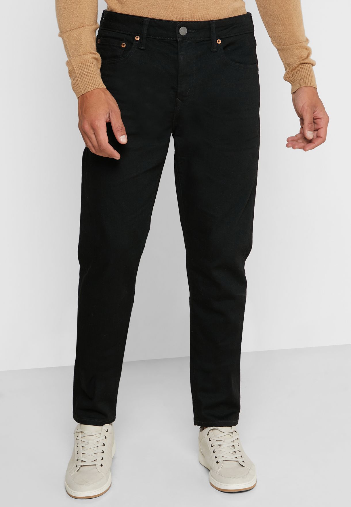 black distressed slim fit jeans mens