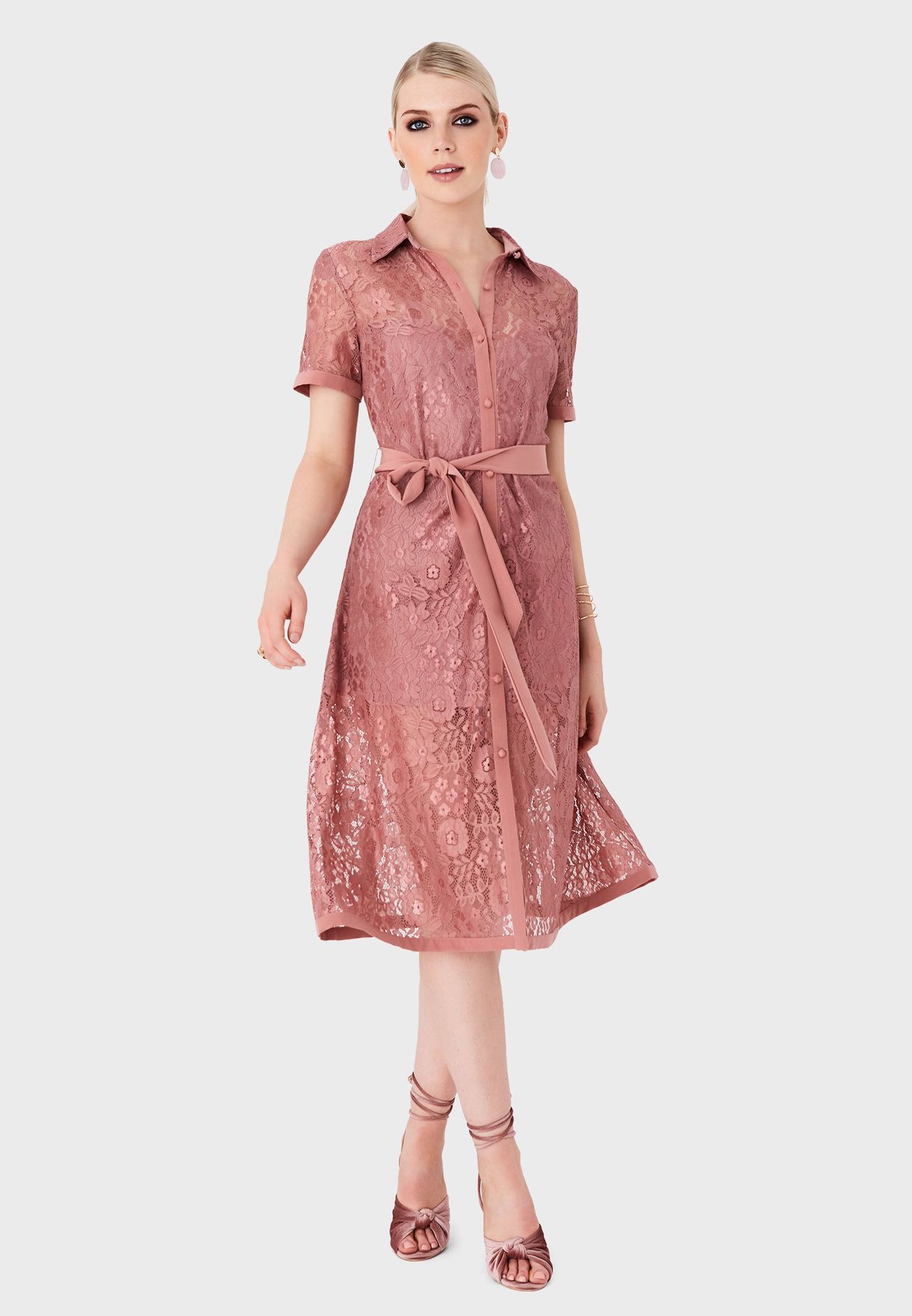 paper dolls lace shirt dress