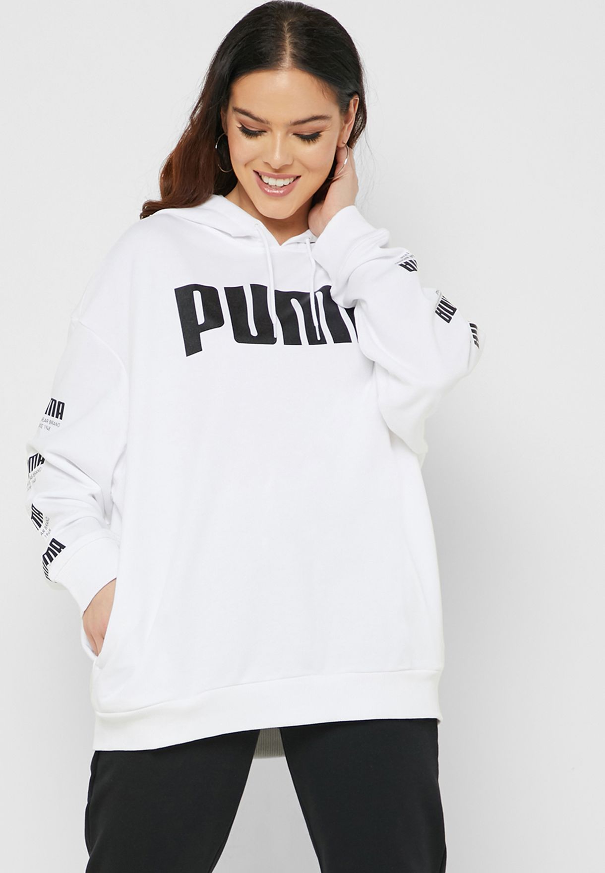 puma white sweatshirt womens