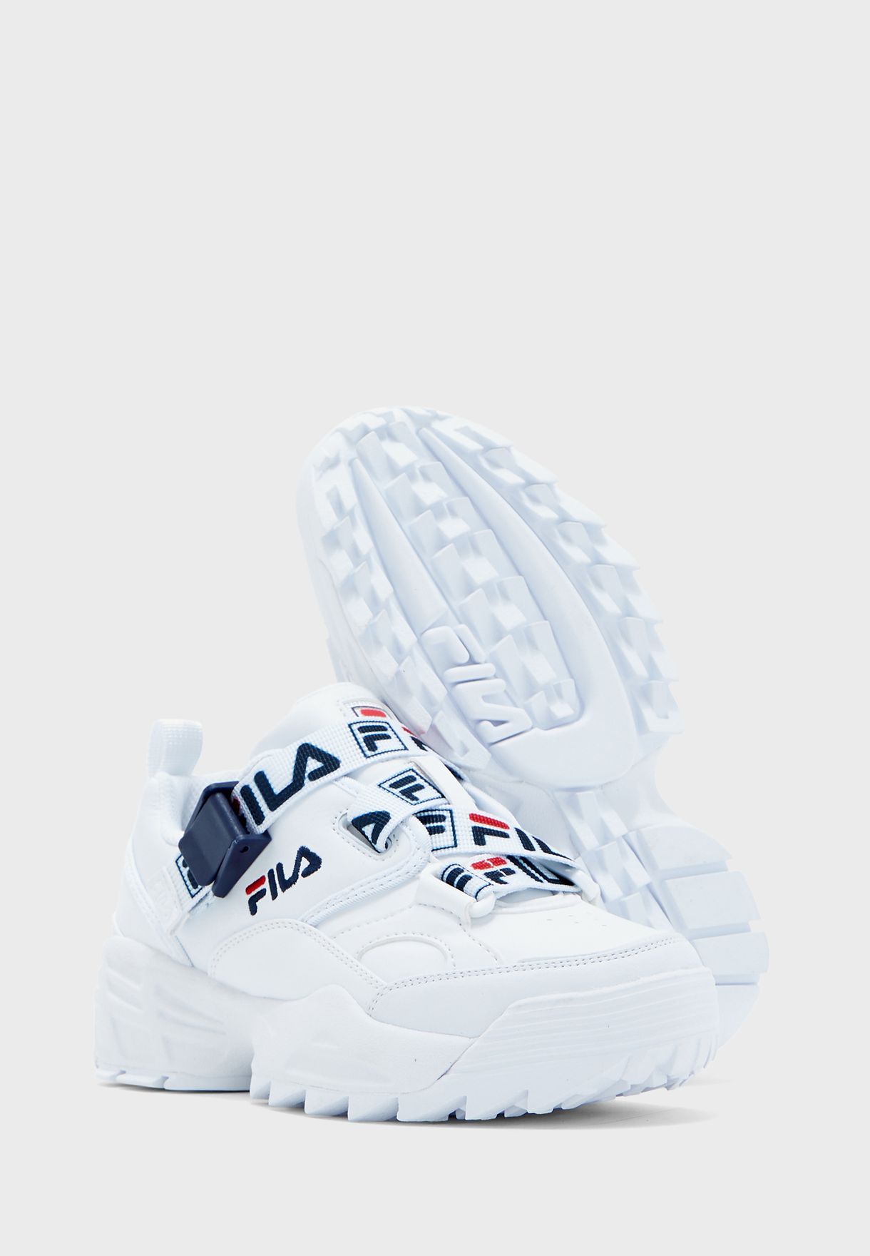 fila white fast charge trainers