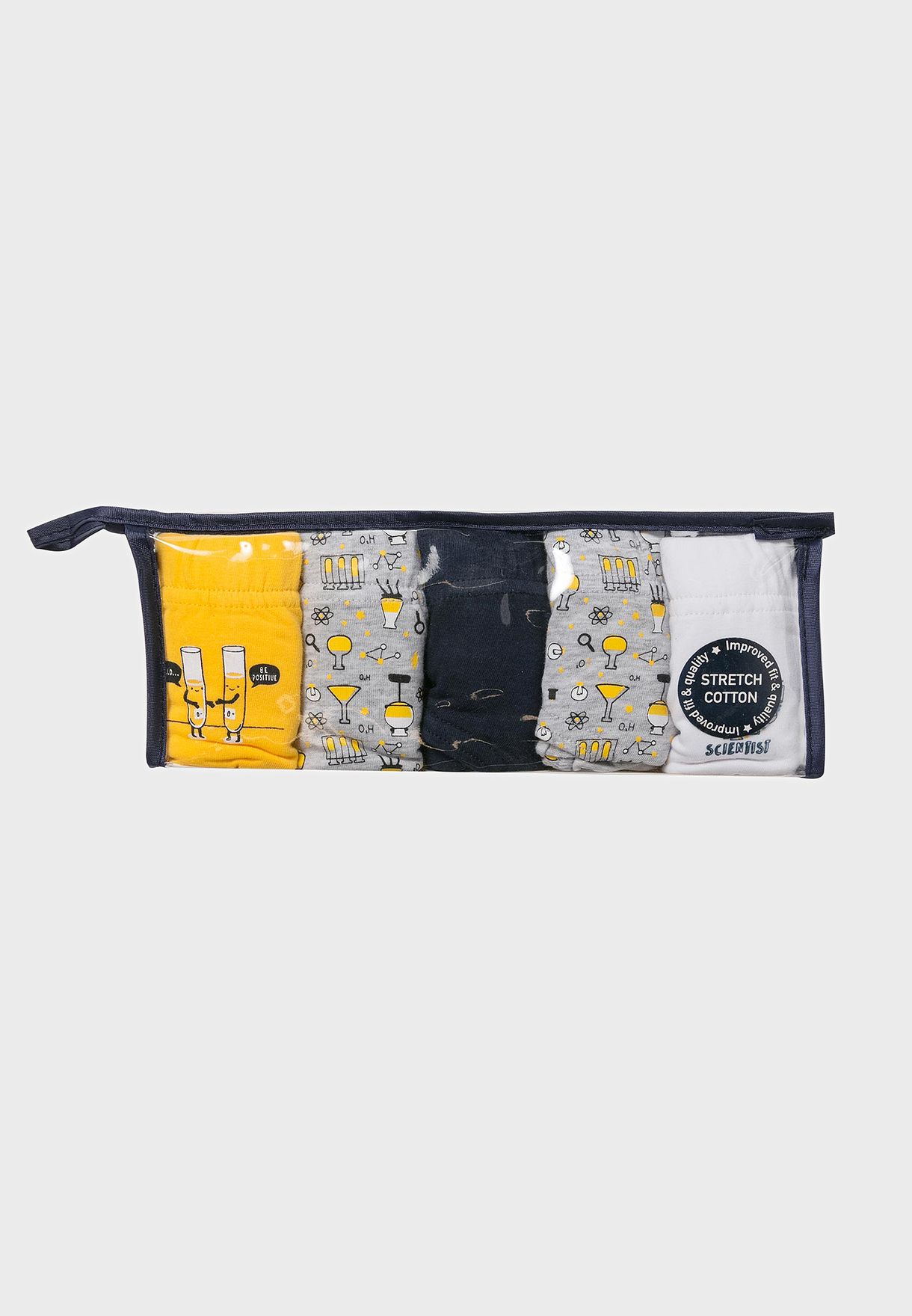 Kids 5 Pack Printed Boxers