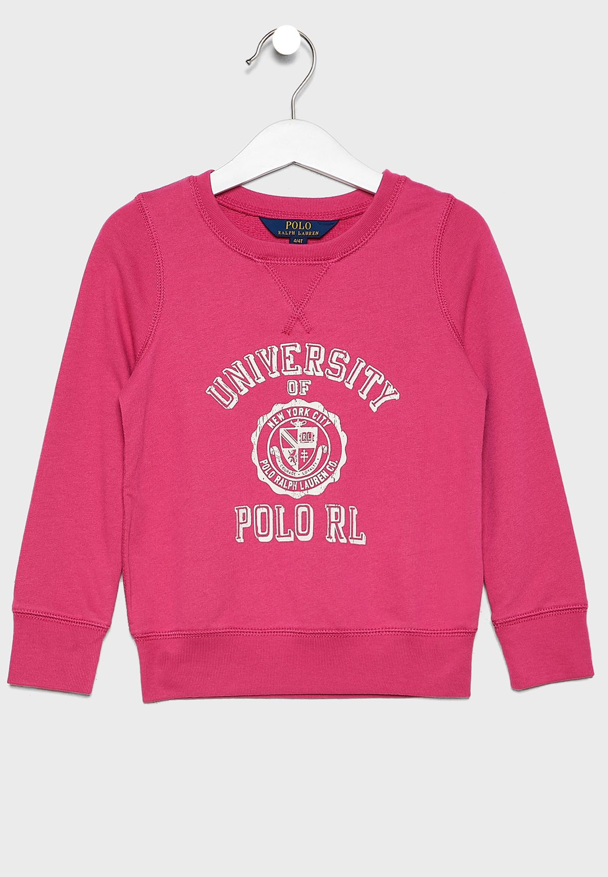 pink polo sweatshirt