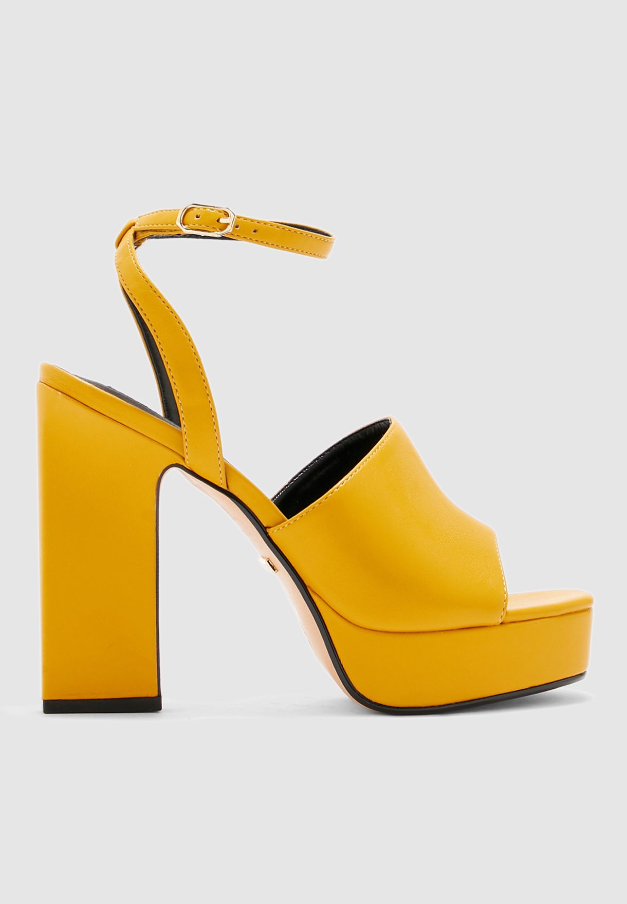 mustard platform shoes
