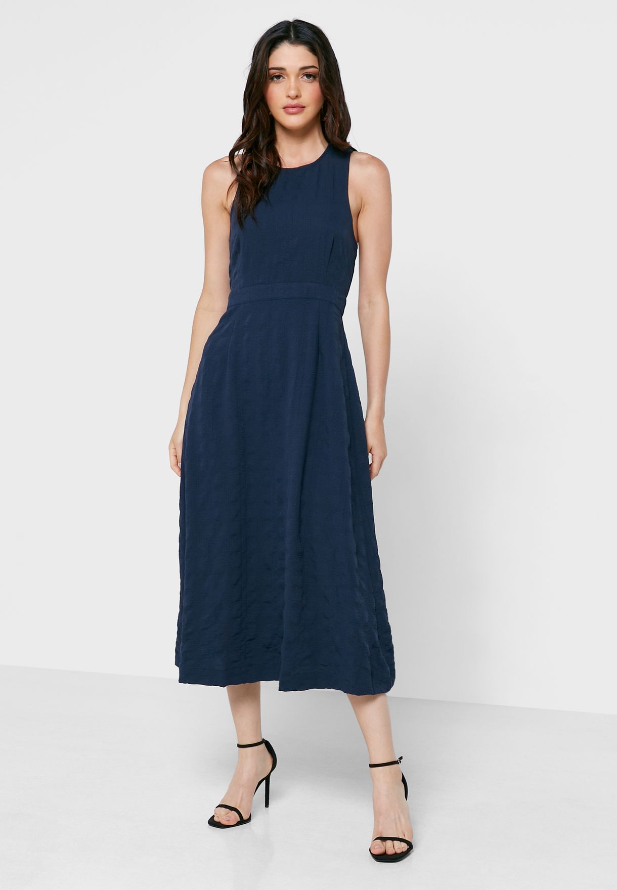 Buy Vero Moda navy Crew Neck Knitted Dress for Women in Dubai, Abu Dhabi