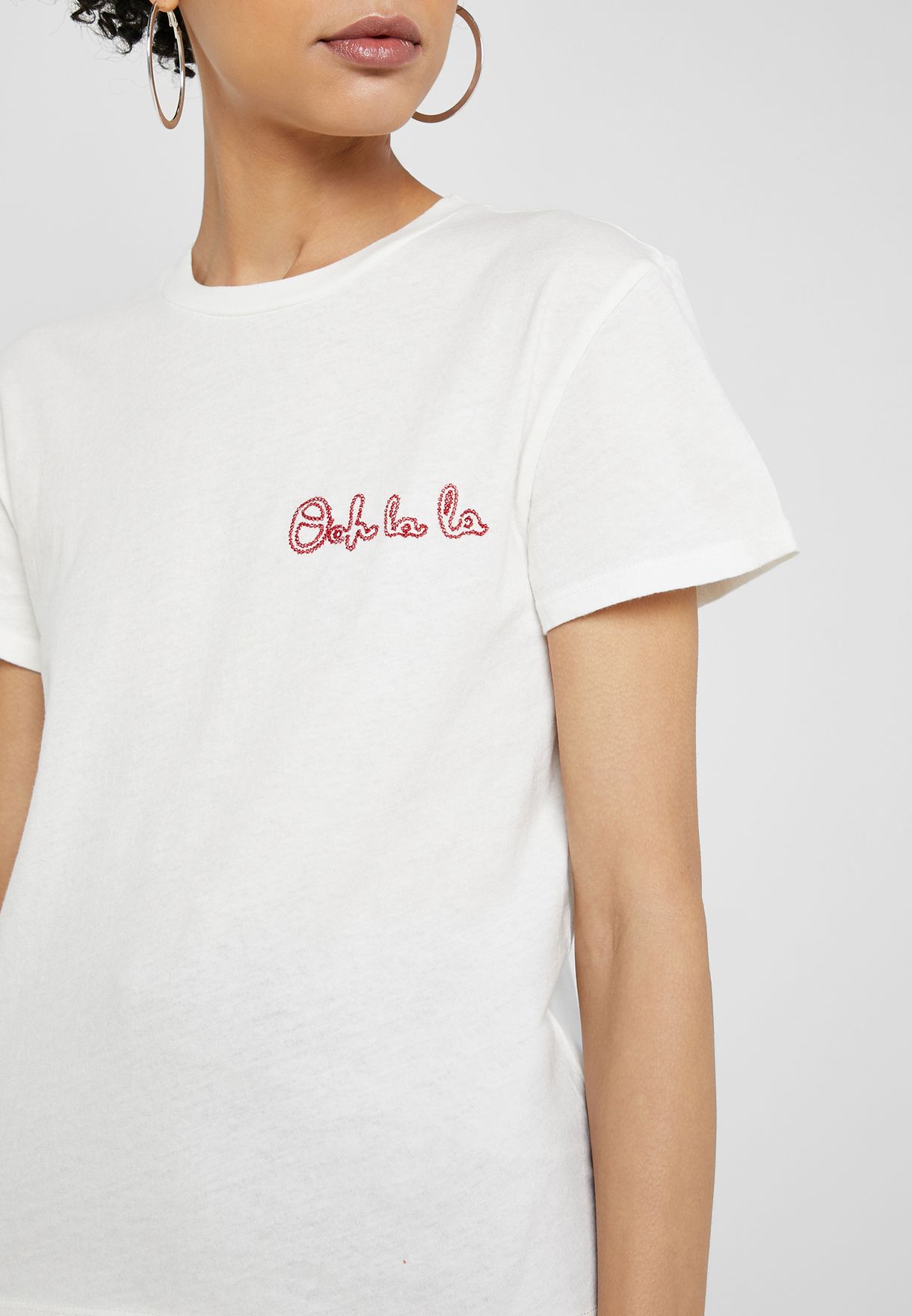 Buy Topshop white Ooh La La T-Shirt for Women in MENA, Worldwide